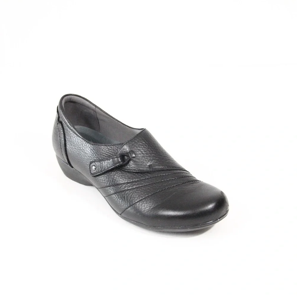 Dansko Black Leather Shoes EU 41 Women Casual Flat Loafer franny